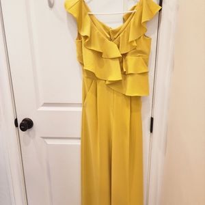 Alex Marie Jumpsuit, Yellow, size 4